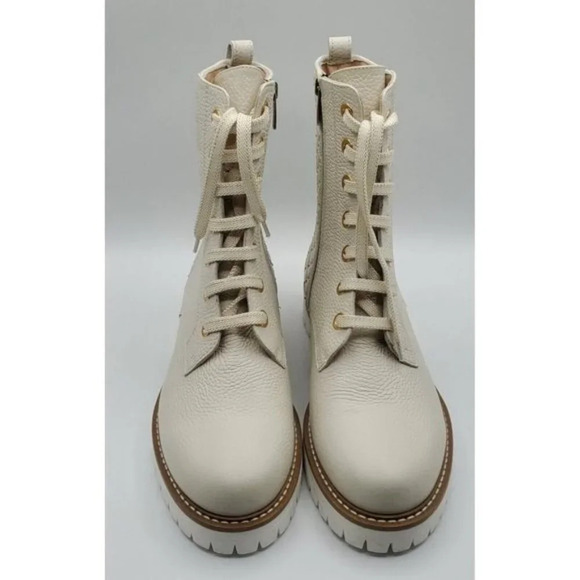 RON WHITE WOMEN  Sz 39 Fearn Snow (White) Ankle Boot Soft Tumbled Calf Studs - Picture 2 of 10